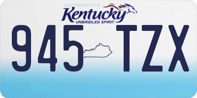 KY license plate 945TZX