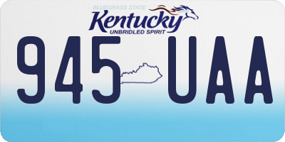 KY license plate 945UAA