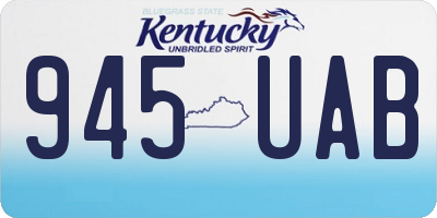 KY license plate 945UAB