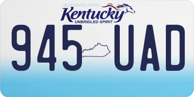 KY license plate 945UAD