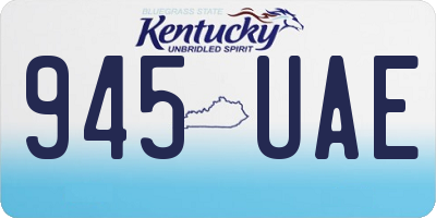 KY license plate 945UAE