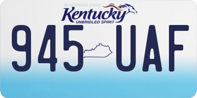KY license plate 945UAF