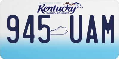 KY license plate 945UAM