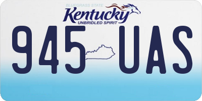 KY license plate 945UAS