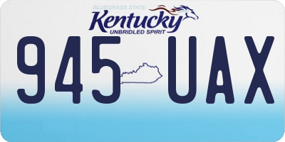 KY license plate 945UAX