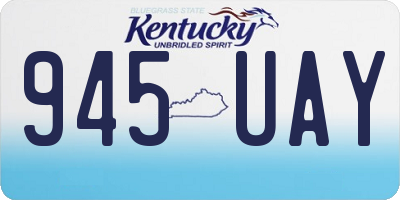 KY license plate 945UAY