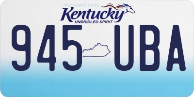 KY license plate 945UBA