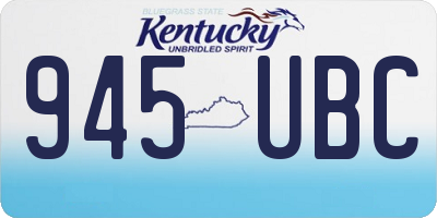 KY license plate 945UBC