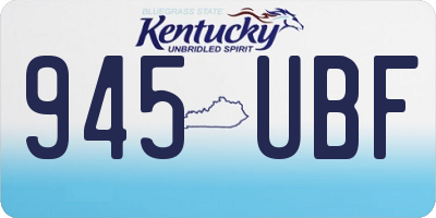 KY license plate 945UBF