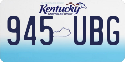 KY license plate 945UBG