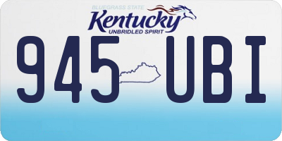 KY license plate 945UBI