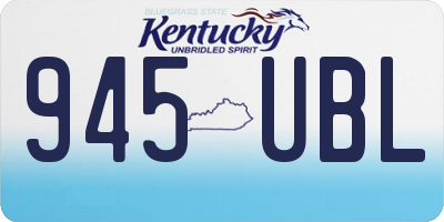 KY license plate 945UBL