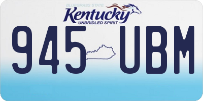 KY license plate 945UBM