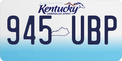 KY license plate 945UBP