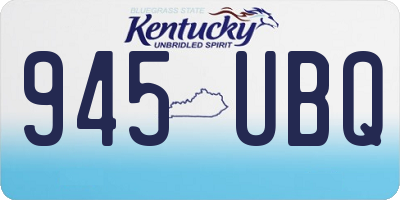 KY license plate 945UBQ