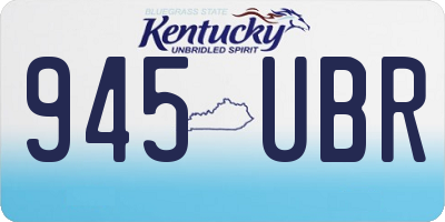 KY license plate 945UBR
