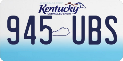 KY license plate 945UBS