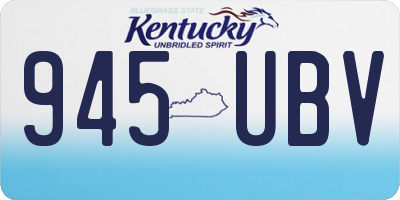 KY license plate 945UBV