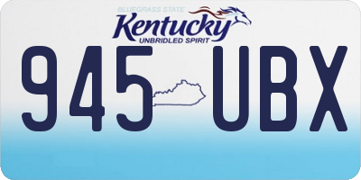 KY license plate 945UBX