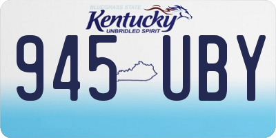 KY license plate 945UBY