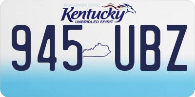 KY license plate 945UBZ