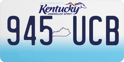 KY license plate 945UCB