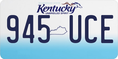 KY license plate 945UCE