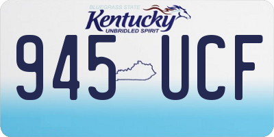 KY license plate 945UCF