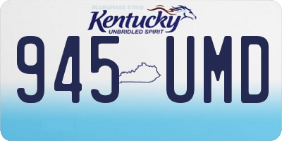 KY license plate 945UMD