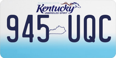 KY license plate 945UQC
