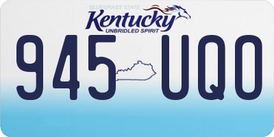 KY license plate 945UQO