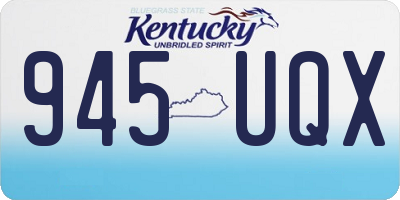 KY license plate 945UQX