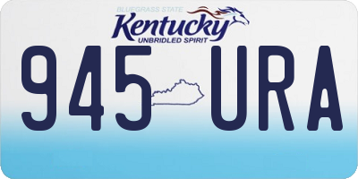 KY license plate 945URA