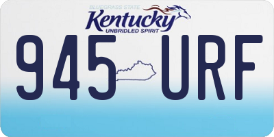KY license plate 945URF