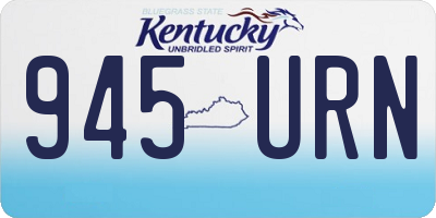 KY license plate 945URN