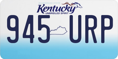 KY license plate 945URP