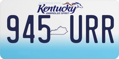 KY license plate 945URR
