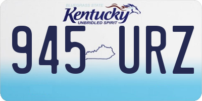 KY license plate 945URZ