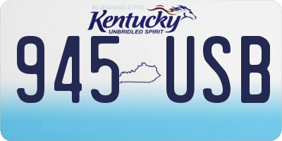 KY license plate 945USB