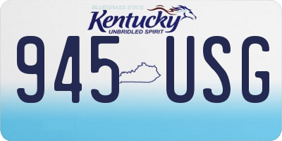 KY license plate 945USG