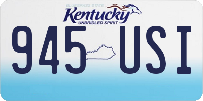KY license plate 945USI