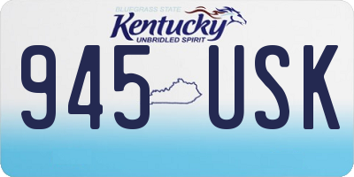 KY license plate 945USK