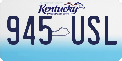KY license plate 945USL