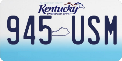 KY license plate 945USM