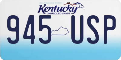 KY license plate 945USP