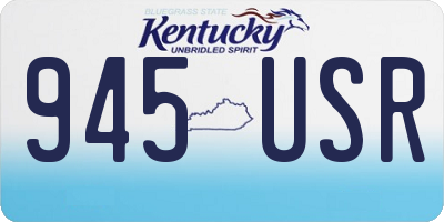 KY license plate 945USR