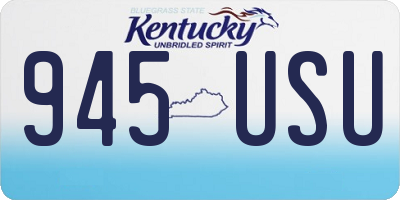 KY license plate 945USU