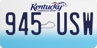KY license plate 945USW