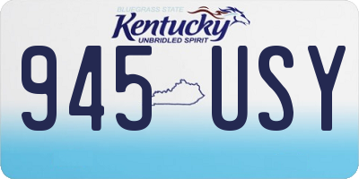 KY license plate 945USY