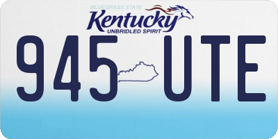 KY license plate 945UTE